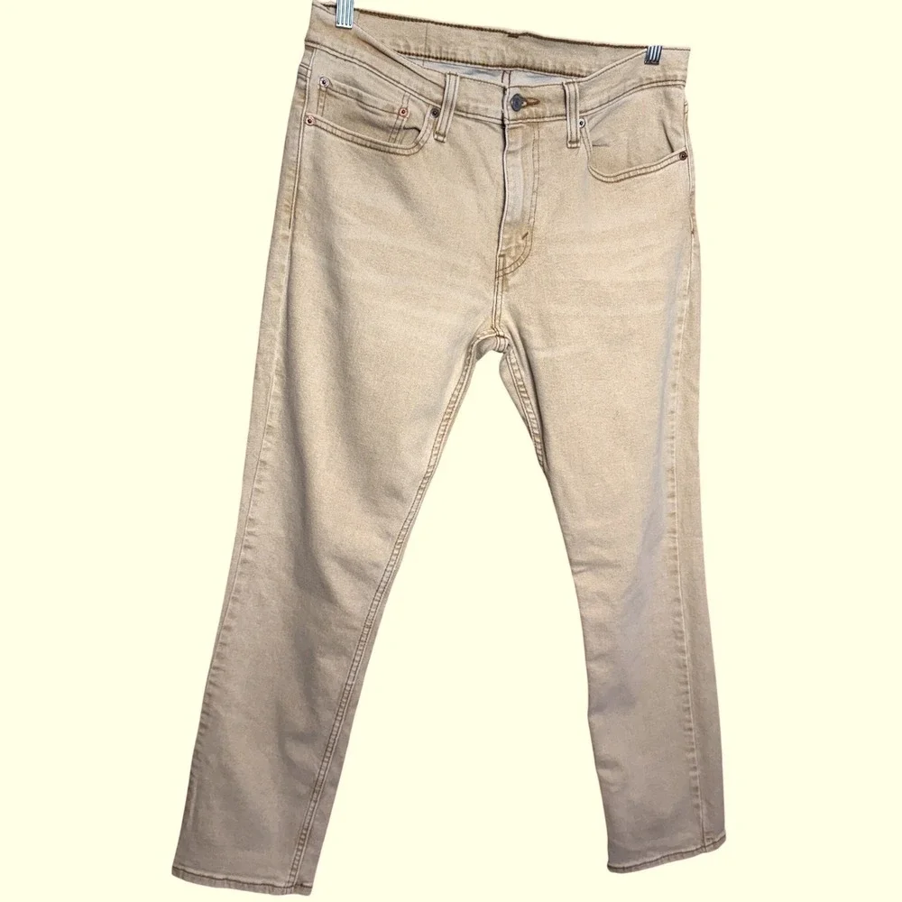 Levi's Tan 511 Slim Fit Jeans 34x32 Khaki Denim Streetwear Casual